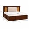 Virasat Solid Wood Comfort King Bed Hydraulic Storage Provincial Teak Finish Mattress 72 x 78 Inches