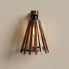 Funnel Brown Solid Wood Wall Lights