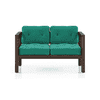 Farmone 2 Seater Wooden Sofa (Lagoon Green)