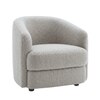 Elegantensemble Wood 1 Seater With Upholstery Non Storage Sofa In Grey Colour