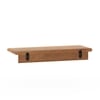Moda Small Solid wood Wall Shelf In Amber Walnut