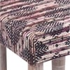 Lisbone Solid Wood Stool in Black Diamond Jackard fabric