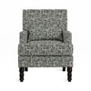 Lark Printed Canvas Geometry Fabric Lounge Chair inGreen Colour