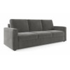 Apollo Sofa Set (Colour : Ash Grey Velvet, Cushion : Hard, Back Type : Regular, Seater : 3+1+1)