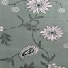 Sage Green Floral 290 TC Cotton Flat Single Size Bedsheet with 1 Pillow Cover – Threads