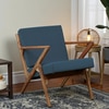 Zesta Blue Fabric Accent Chair