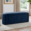 Risibol  Velvet 2 Seater Ottoman Bench with Storage  in Navy Blue Color