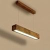 Clara 24 Brown Wooden LED Hanging Lamp