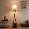 Monica Beige Jute Floor Lamp with Beige Jute Base