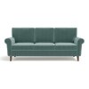 Oxford 3 Seater Fabric Sofa in Dusty Turquoise Velvet Colour