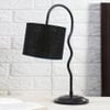 Black Jute Zig Zag Curvy table lamp with Iron Base (SP40)