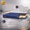 Sleep Spa Foldable Jute Fabric 3 Seater Double Foam Fold Out Sofa Cum Bed in Dark Blue Colour