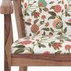 Bella Lounge Chair Finish Teak Beige Flora Colour