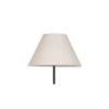 Raina White Natural Fiber Floor Lamp with Black Iron Base