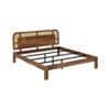 Sunburst Solid Wood King Size Non Storage Bed In Provincial Teak Finish
