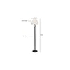 Arniela Black Cotton Shade Floor Lamp