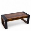 Hudson Sheesham Wood Contemporary Rectangle Coffee Table In Provincial Teak Finish