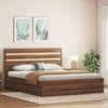 Rodrigues Queen Box Storage Bed in Rolex Brown Finish