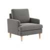 Oliver Boucle Fabric Lounge Chair in Grey Colour
