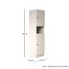 Hexa Red Wooden 2 Door Wardrobe with Hanging Space in Frosty White Colour