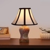 Devansh Multi Cotton Shade Lamp With Wood & Mosaic Glass Base For Decoration/Office/Home/Gifting/Study For Decoration/Office/Home/Gifting/Study