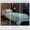 Stoa Paris Comforter for Single Bed, 300TC Satin Comforters in Dreamy Blue