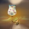 Devansh Metal Electric Wall Light in Gold Colour with Multicolor Shade Count of 1 Light