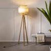 Fifi Natural & White Floor Lamp With Bamboo Base