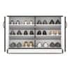 Alex 12 Pair Shoe Rack in Dark Wenge Finish