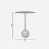 Metalsmith Marble Side Table in Silver Finish