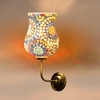 Devansh Metal Electric Wall Light in Gold Colour with Multicolor Shade Count of 1 Light