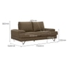 Benjamin 2 Seater Leatherette Sole in Ash Grey Colour