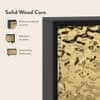 Elios Solid Wood Sideboard in Gold Ripple and Black Brushed Finish