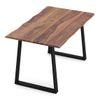 Aquila Live Edge Solid Wood 6 Seater Dining Table In Teak Finish