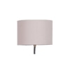 Teigan Grey Fabric Floor Lamp with Black Iron Base