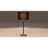 Black cotton with Metal Gold Table Lamp