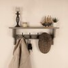 Brentwood Wooden Wall Shelf Organiser With Key Holders
