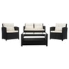 Aspen  Outdoor Set in Black Colour (1 Table & 3 Chairs)