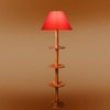 Devansh Shelf Wooden Floor Lamp