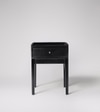 Harmful Solid Wood Bedside Table in Black Finish