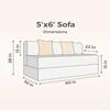 Usha Shriram Folding 3 Seater Double Foam Fold Out Sofa Cum Bedin Dark Grey Colour