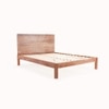 Bunka Solid Wood King Non Storage Bed in Brown Colour