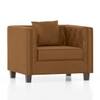 Windsor Premium 1 Seater Fabric Sofa in Ochre velvet Colour