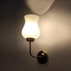 Devansh Metal Electric Wall Light in Gold Colour with White Shade Count of 1 Light