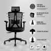 Regalia High Back Mesh Office Chair with Headrest in Black Colour