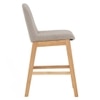 Scandinavian Arden Counter Chair Beige Natural Wood Finish