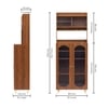 Stellar Multipurpose Storage Cabinet (Tall Size with Upper Storage, Teak Brown)