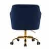 Doe Buck Clemence Modern Blue Tufted Velvet Office Chair