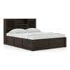 Cambry King Size Hydraulic Storage Bed With Headboard Storage In American Walnut Finish