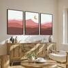 The Castle Decor Boho Abstract Botanical Wall Art Set of 3 Design 4 11x17 Inch